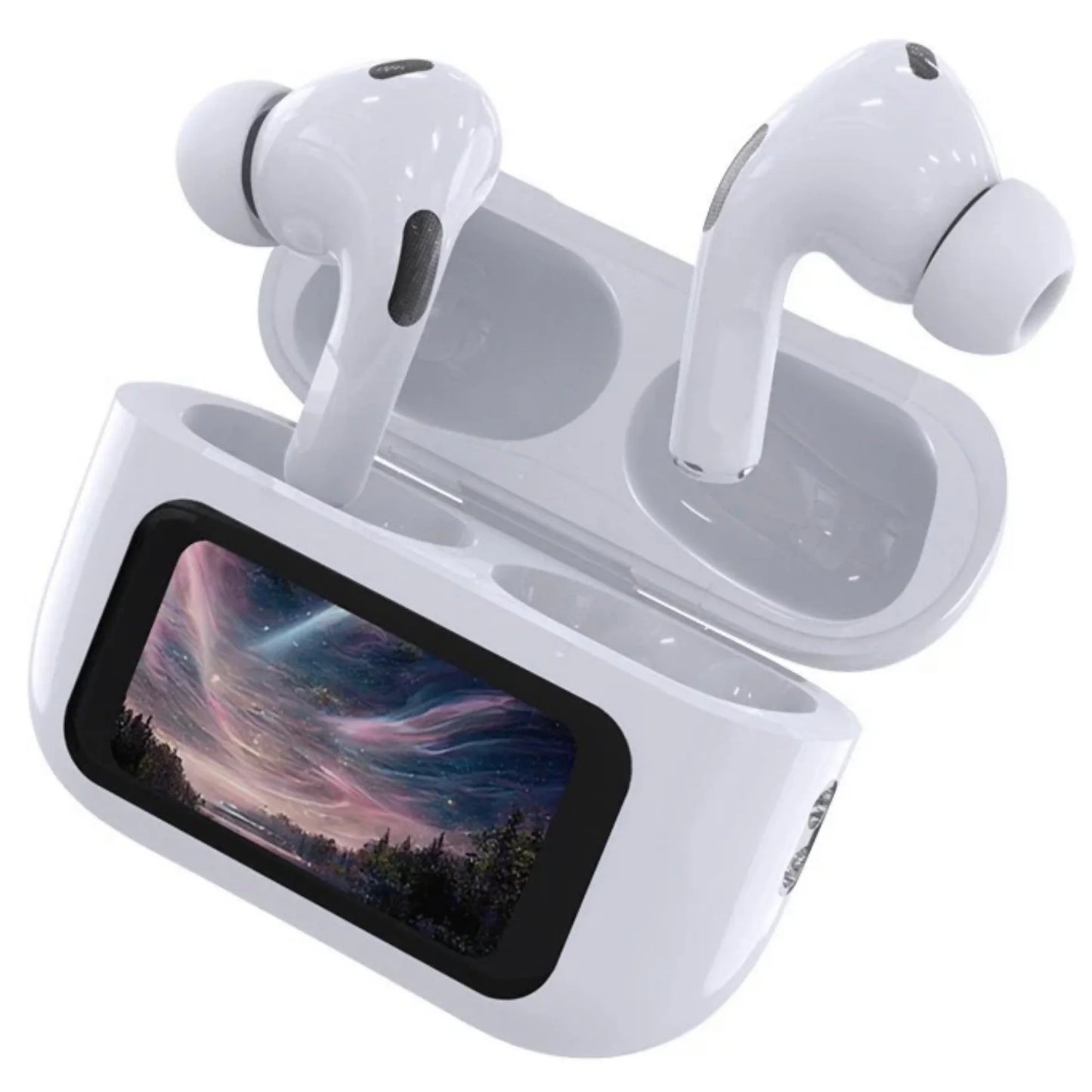 A9 Pro Airbuds ANC/ENC Noise Reduction, Touch Screen Display, Bluetooth 5.4 Wireless Earbuds