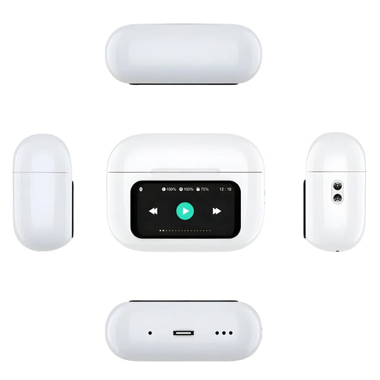 A9 Pro Airbuds ANC/ENC Noise Reduction, Touch Screen Display, Bluetooth 5.4 Wireless Earbuds