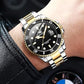 Classic Luxury Big Large Face Waterproof Watches for Men, Analog Two Tone Stainless Steel Men Wrist Watch with Date Relojes De Hombre